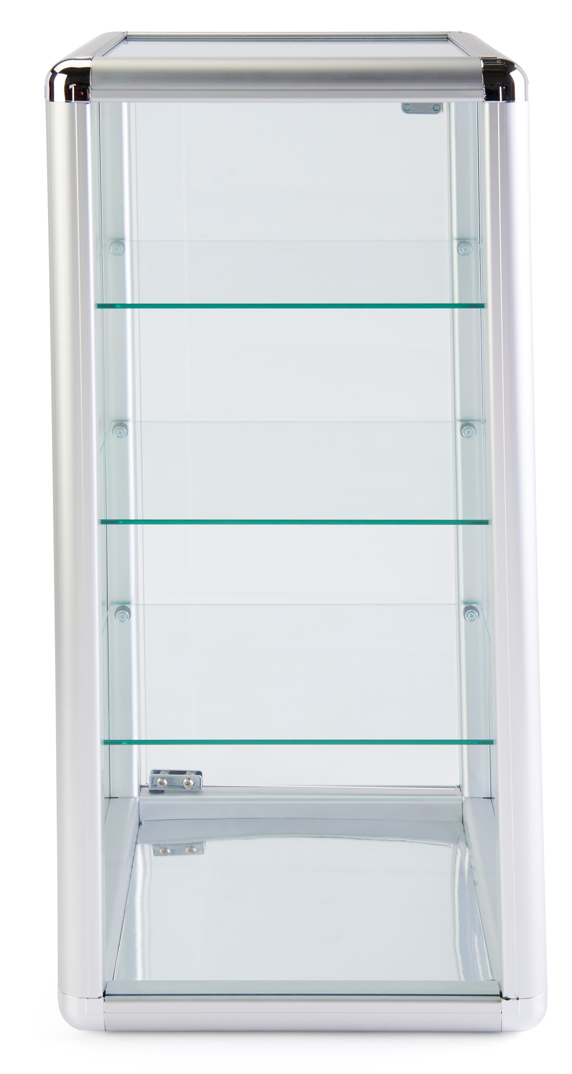 Silver aluminum frame glass counter showcase