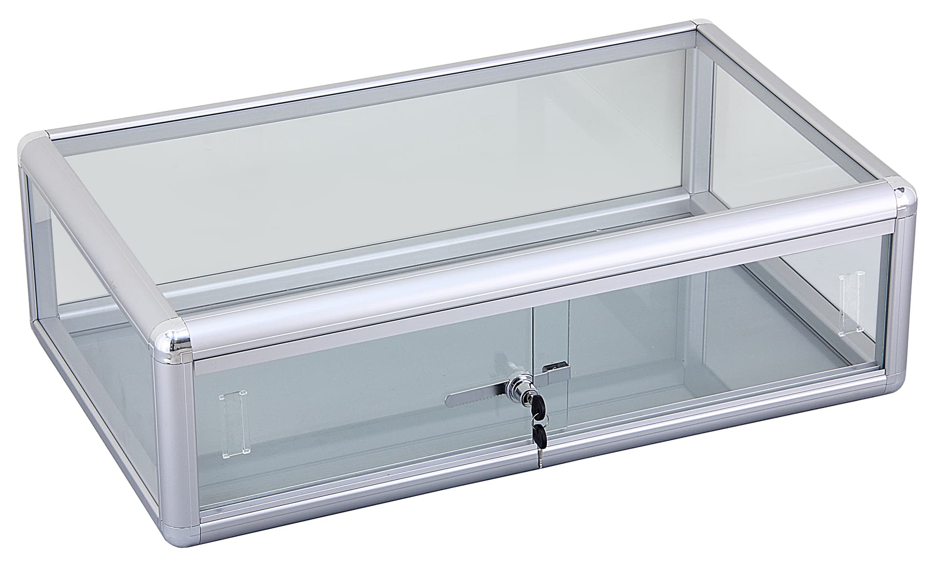 Aluminum Countertop Showcase with Radius Edge Frame