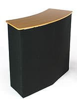 Portable Counter: Black Hook & Loop Fabric with MDF Counter portable counter