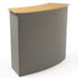 43"w Portable Counter with Inner Shelves - Gray