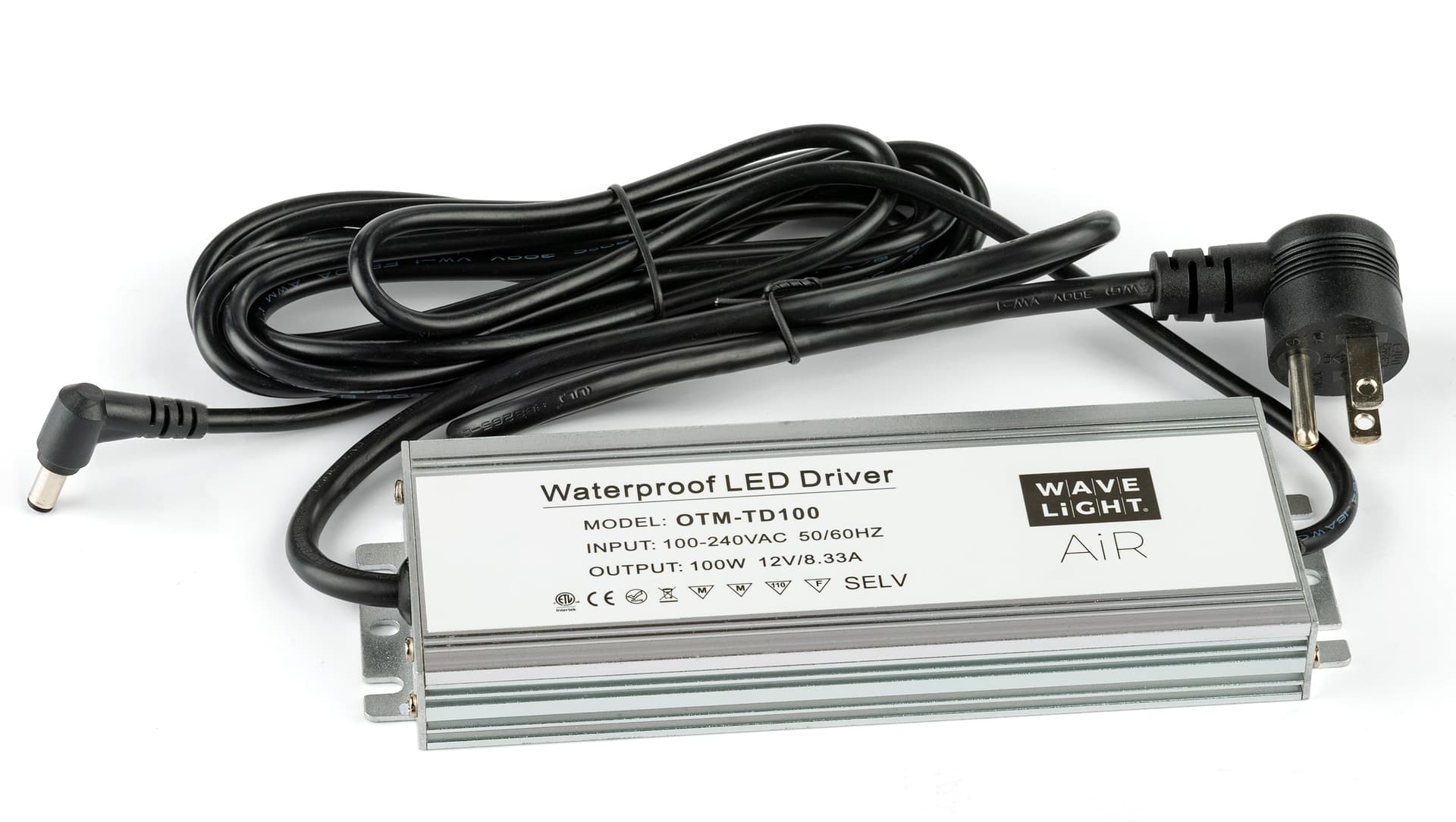 Air inflatable backlit rectangular counter with 100W waterproof LED driver