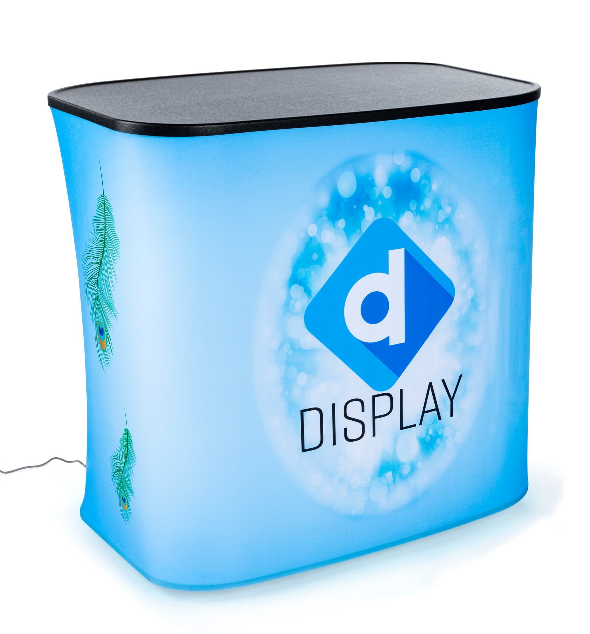 Custom printed graphic on air inflatable backlit rectangular counter
