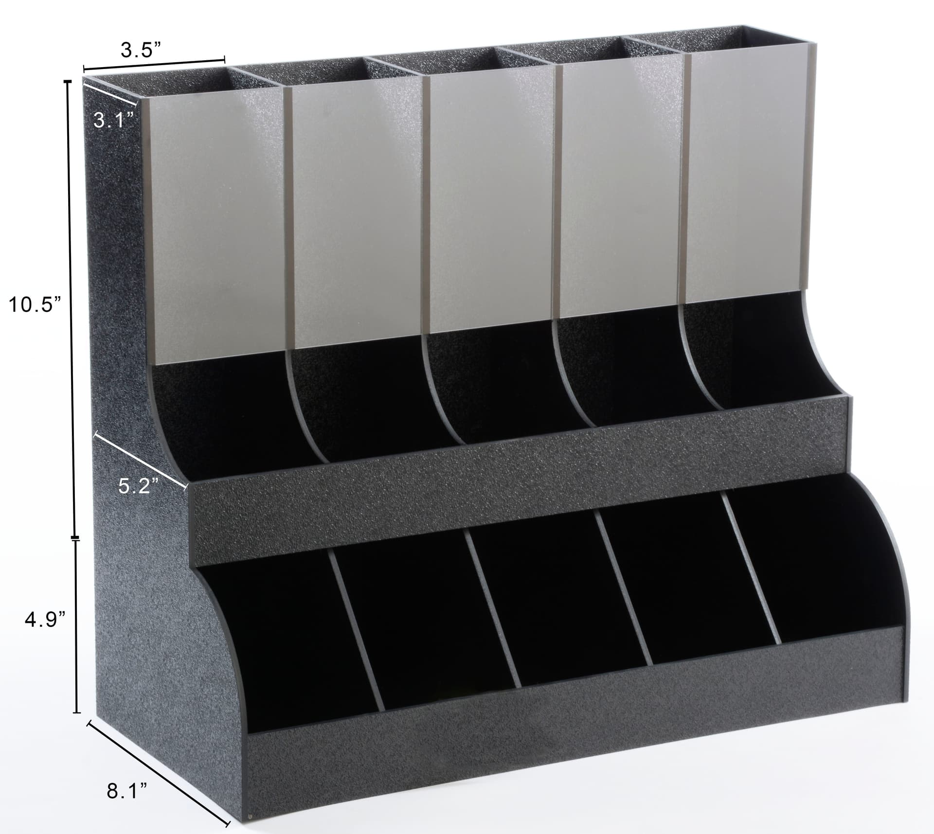 Coffee Station Organizer Holds Lots of K-Cups and Sugar Packets Within a Small Footprint