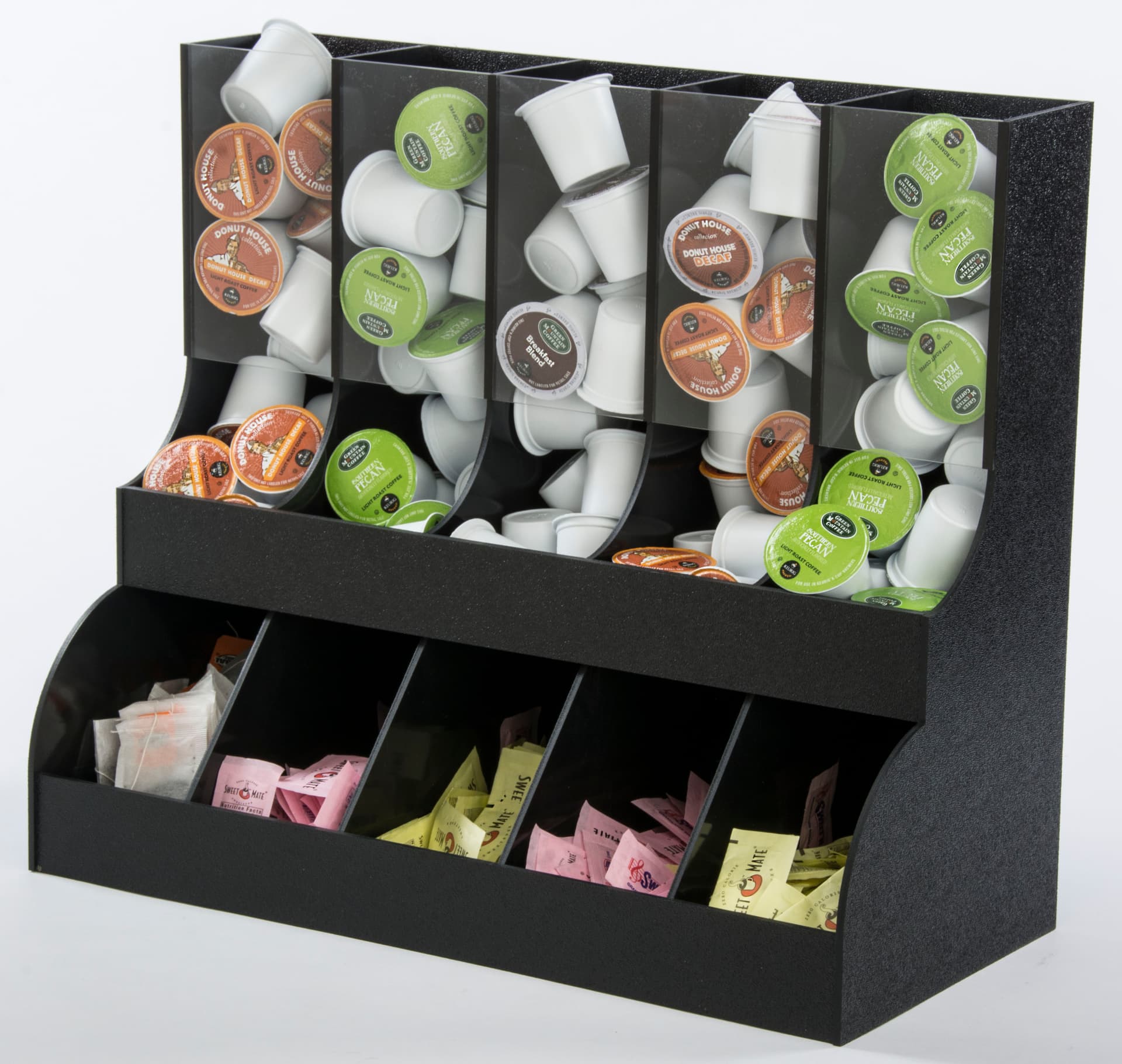Coffee Station Organizer Provides Space for K-Cups and Sugar