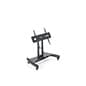 Monitor Stand for 32"-75" Screens, Adjustable Height, Tilting, Locking Wheels - Black