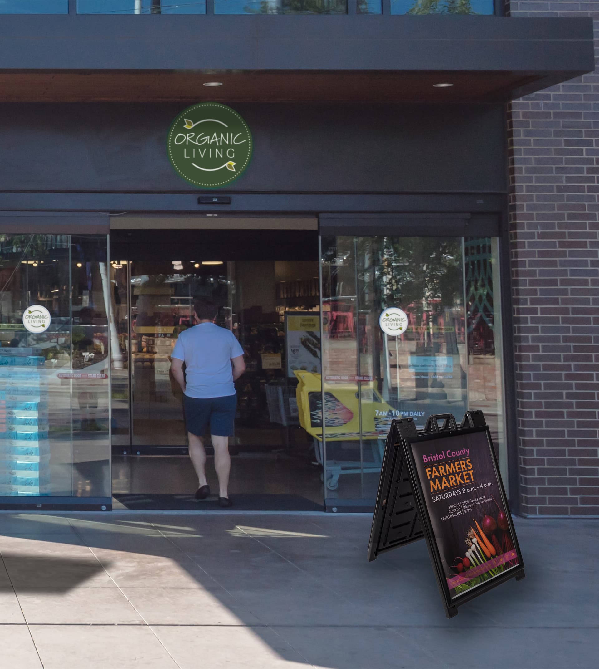 Coroplast signs with single-sided graphics