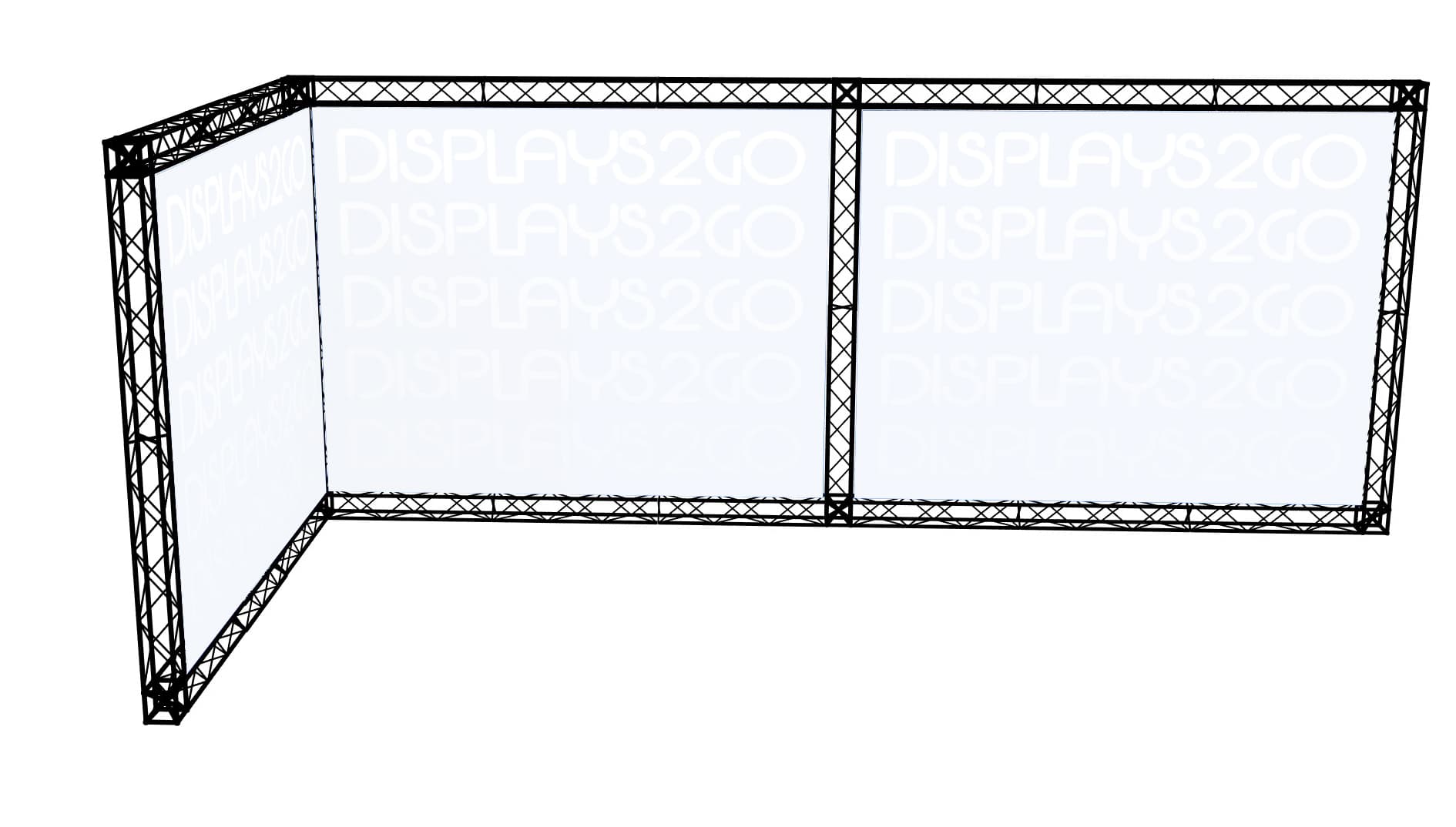 Truss Trade Show Booth, 113" Overall Depth