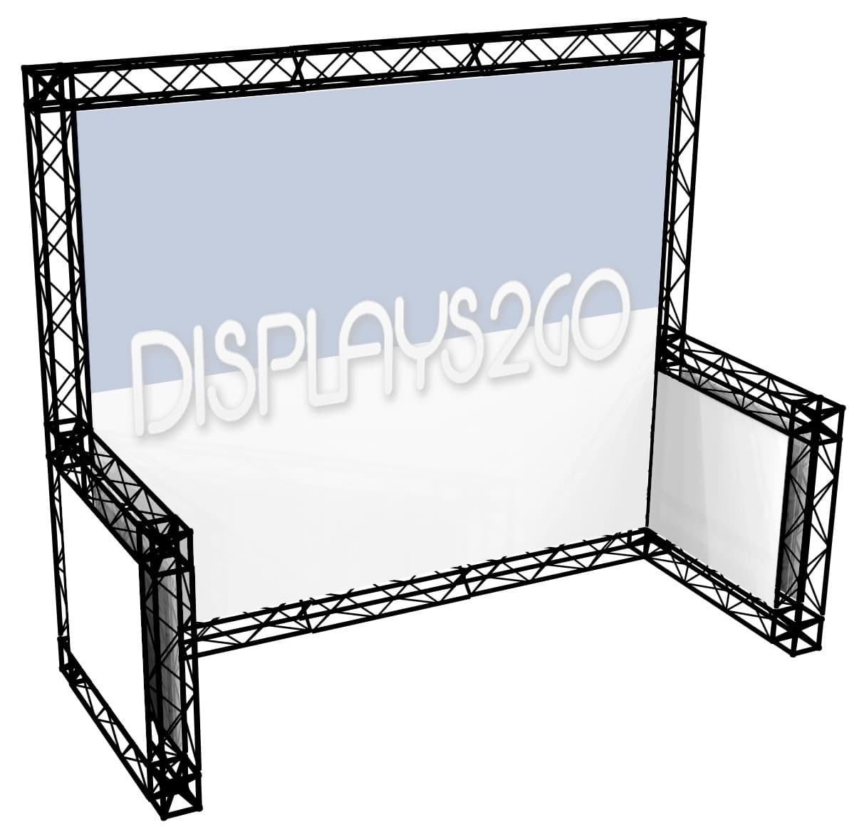 10 x 10 Truss Trade Show Booth. Aluminum
