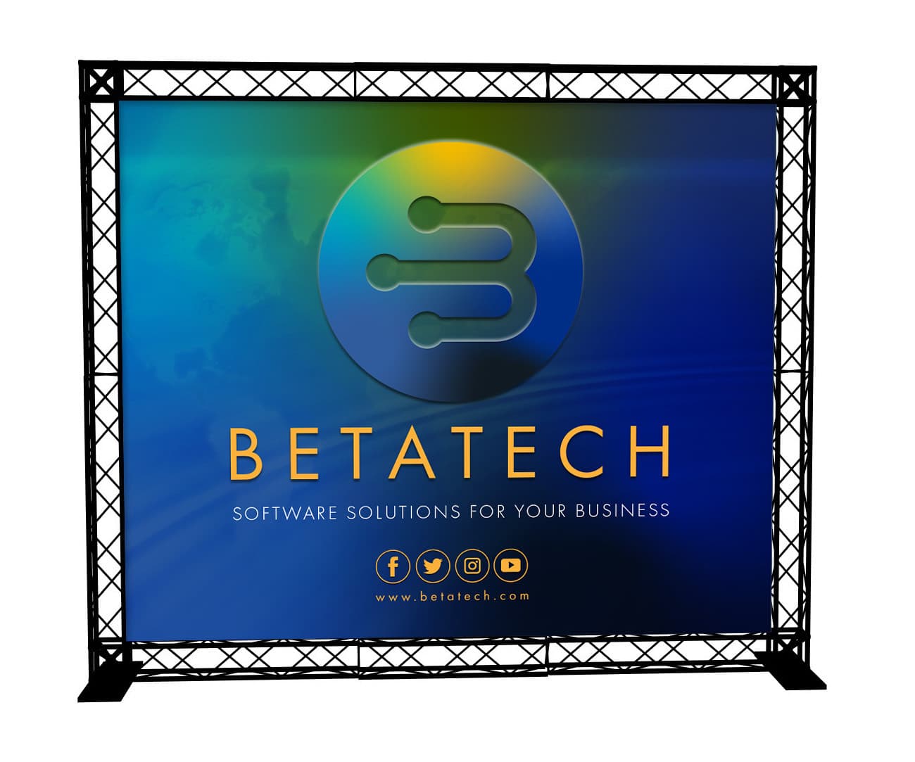 10’ truss trade show booth in black
