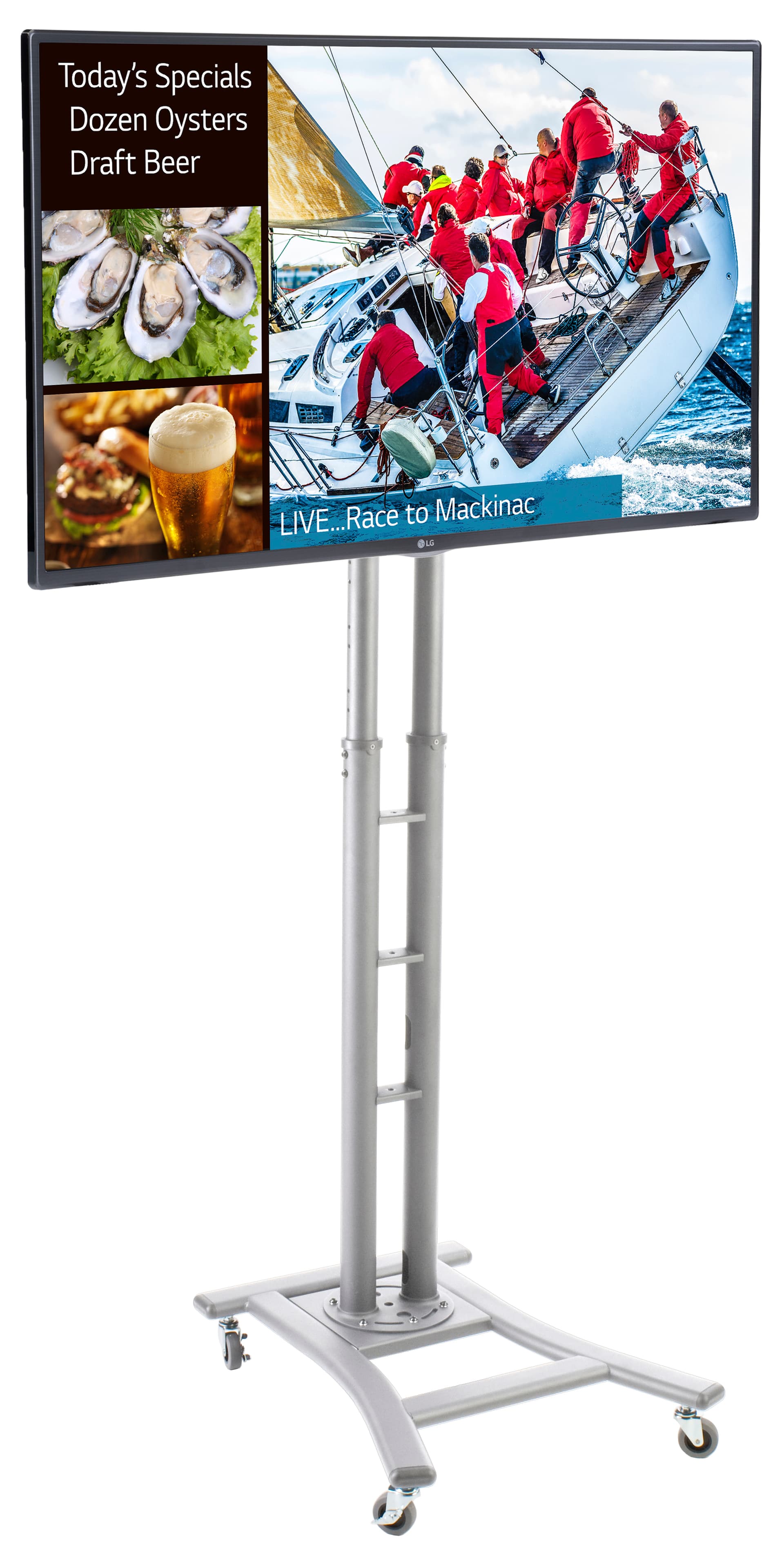 Silver Digital Sign Stand