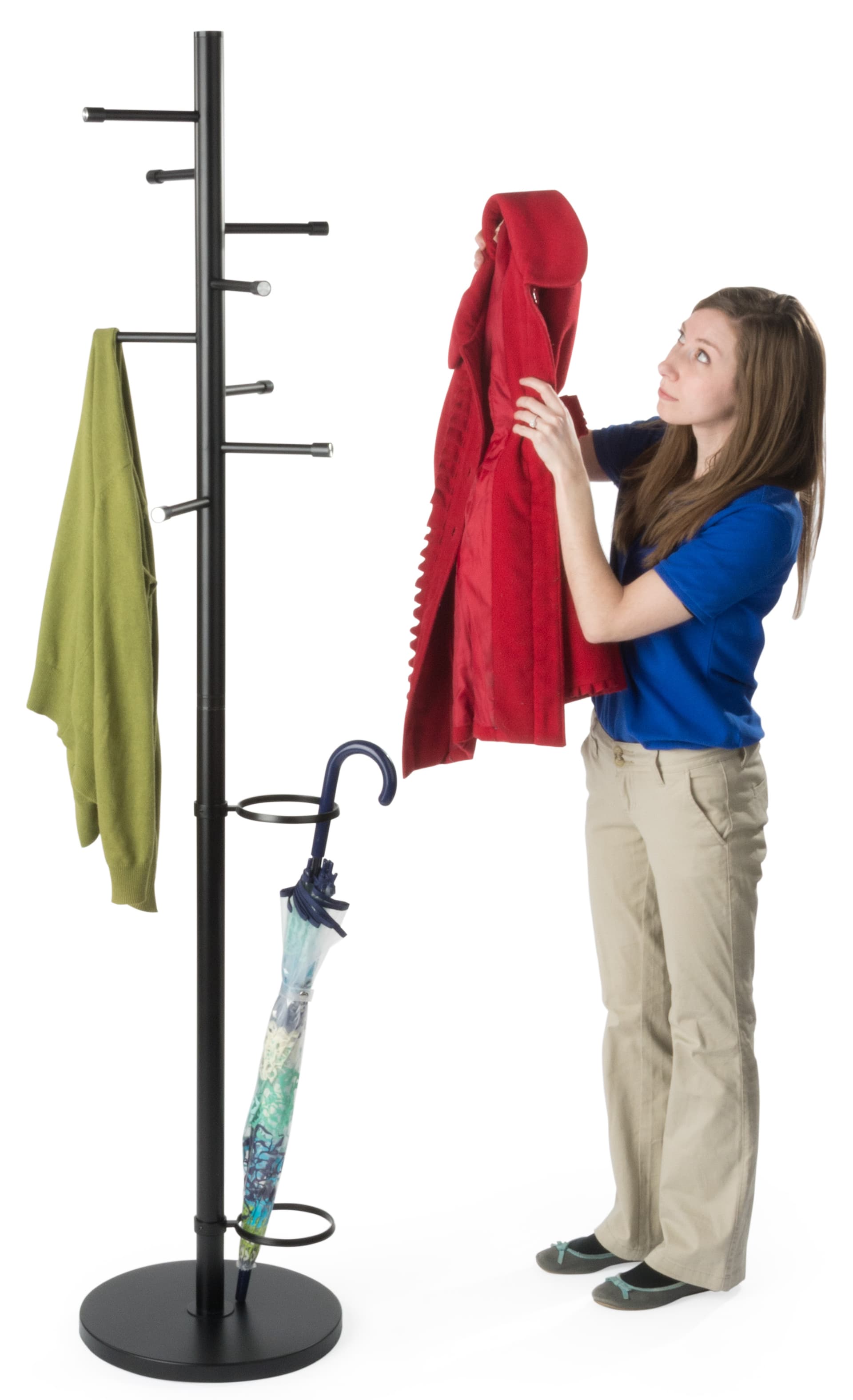 Office Coat Hanger Stand | Stainless Steel Design | Displays2Go