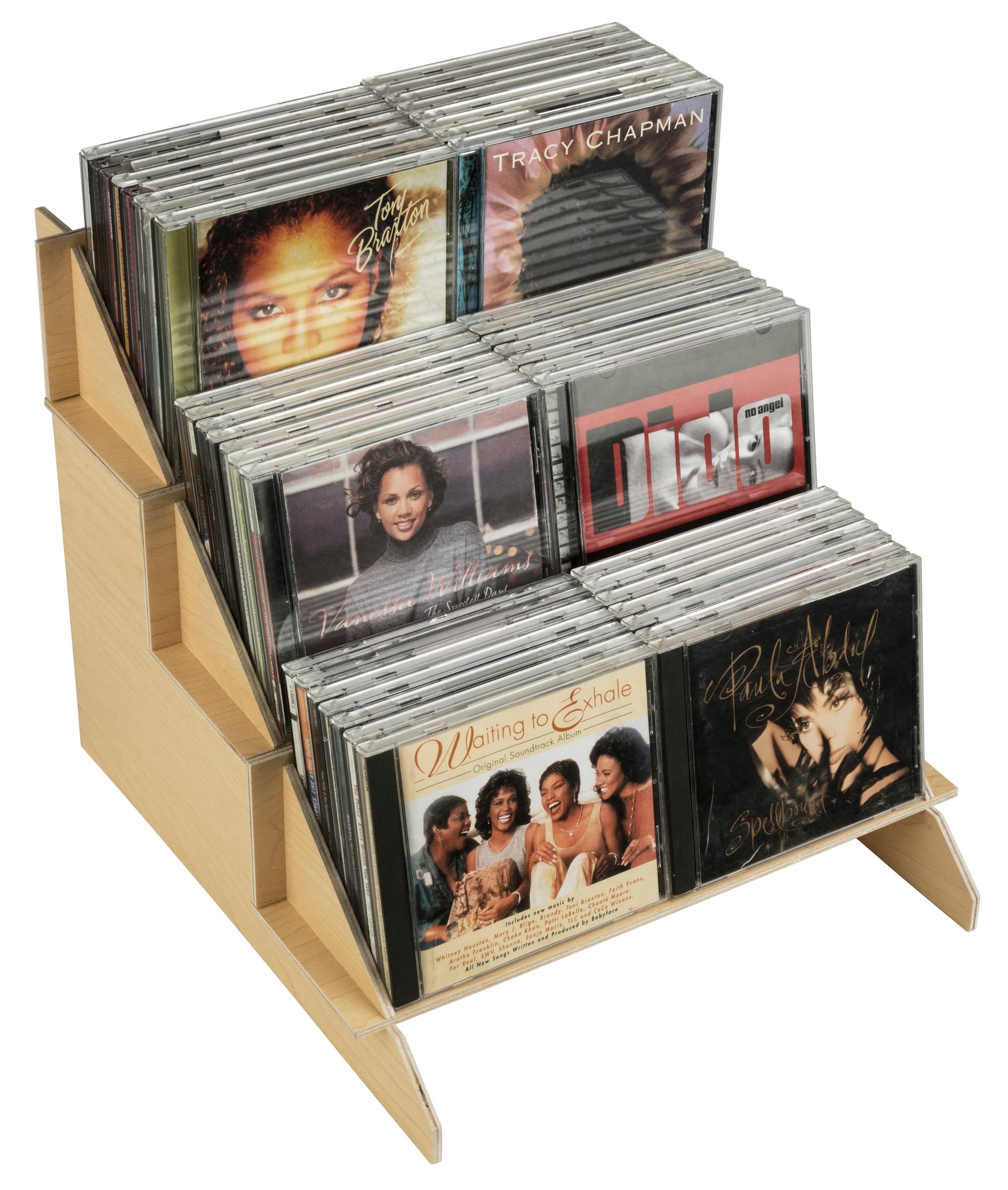 Easy Assembly Wood CD/DVD Stand