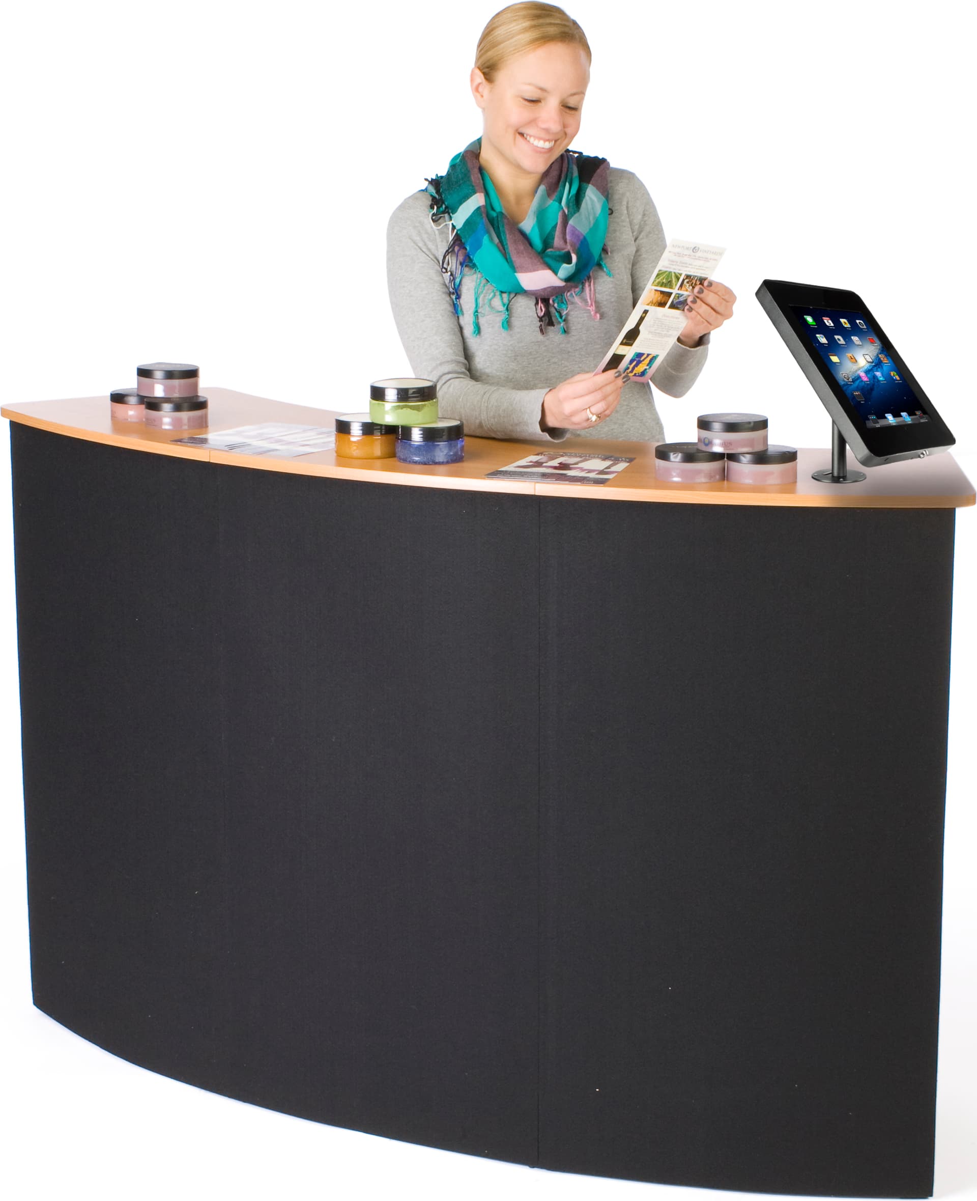 Trade Show Counter with iPad Holder
