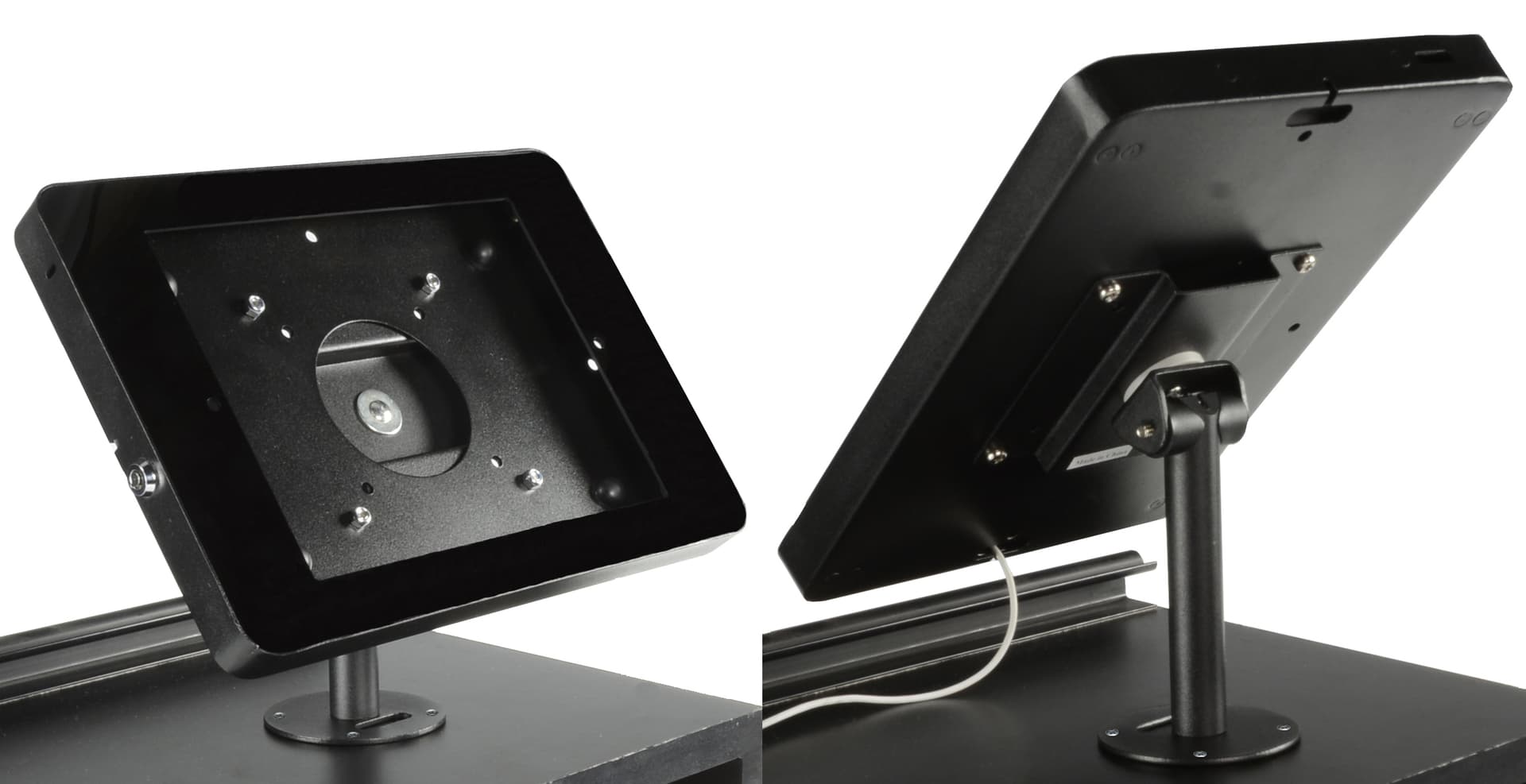 Pop Up Counter with Black iPad Holder