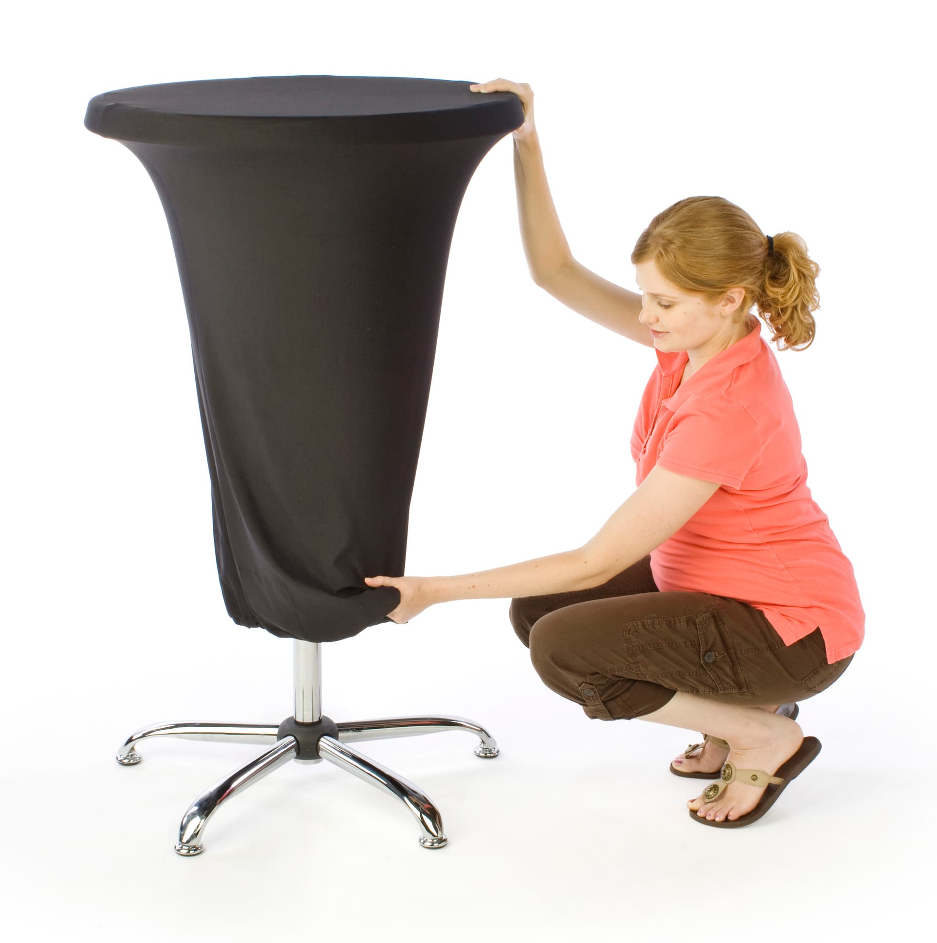 Wrinkle Free Design Black Tablecloth for FOLDR2646