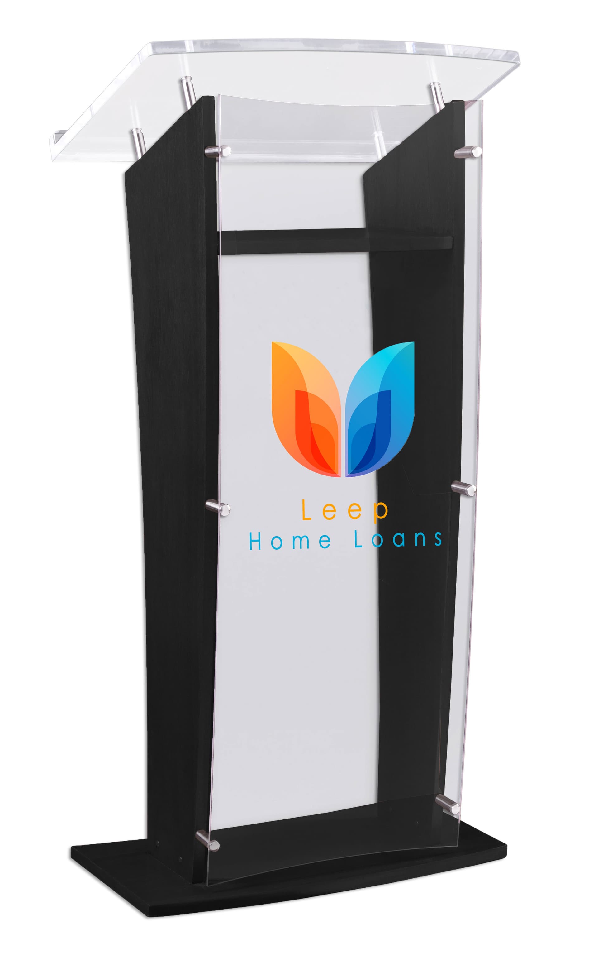 UV printed clear replacement panel for CVWD series lecterns with custom artwork