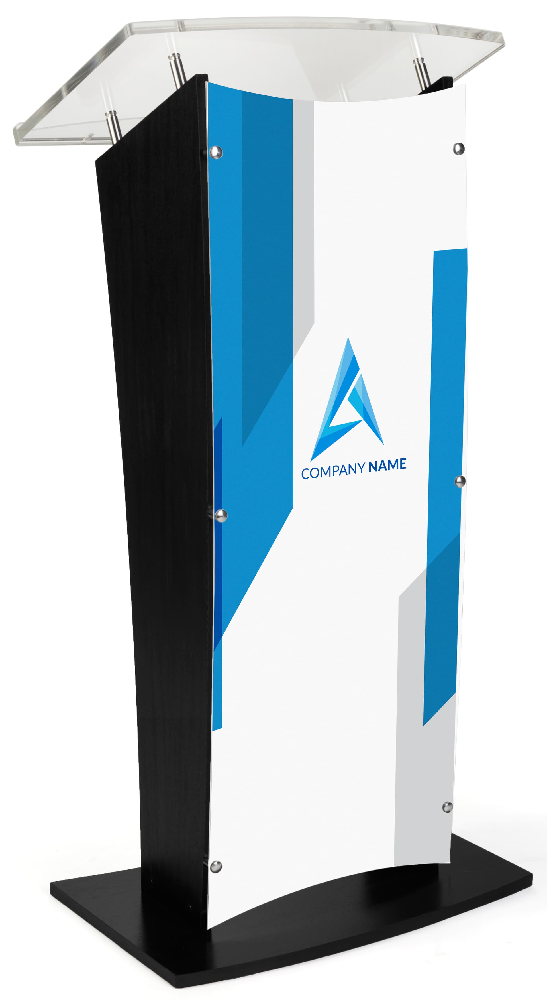 Printed Public Speaking Stand, 16" x 44" Graphic Area