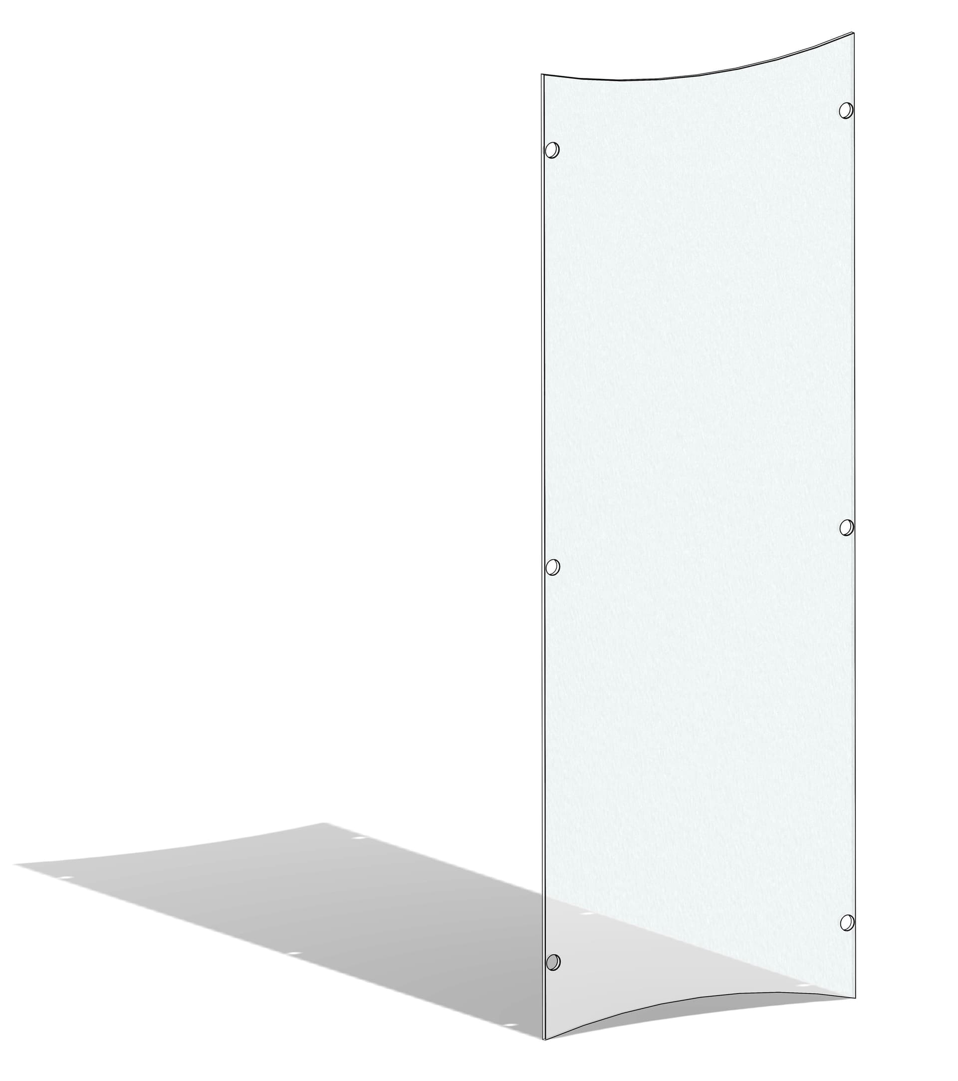 Durable frosted replacement panel for CVWD series lecterns 