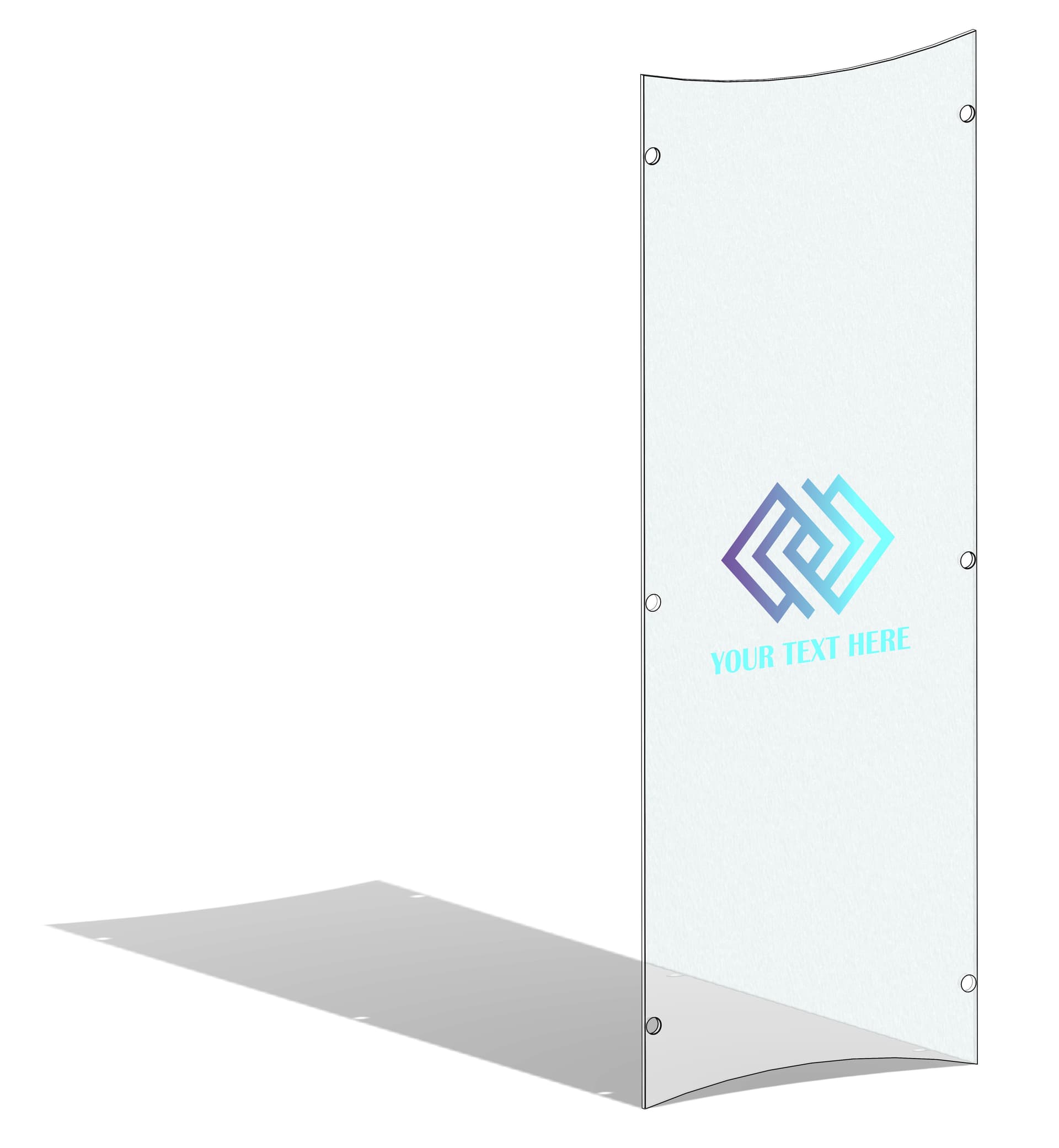 Personalized UV printed frosted replacement panel for CVWD series lecterns