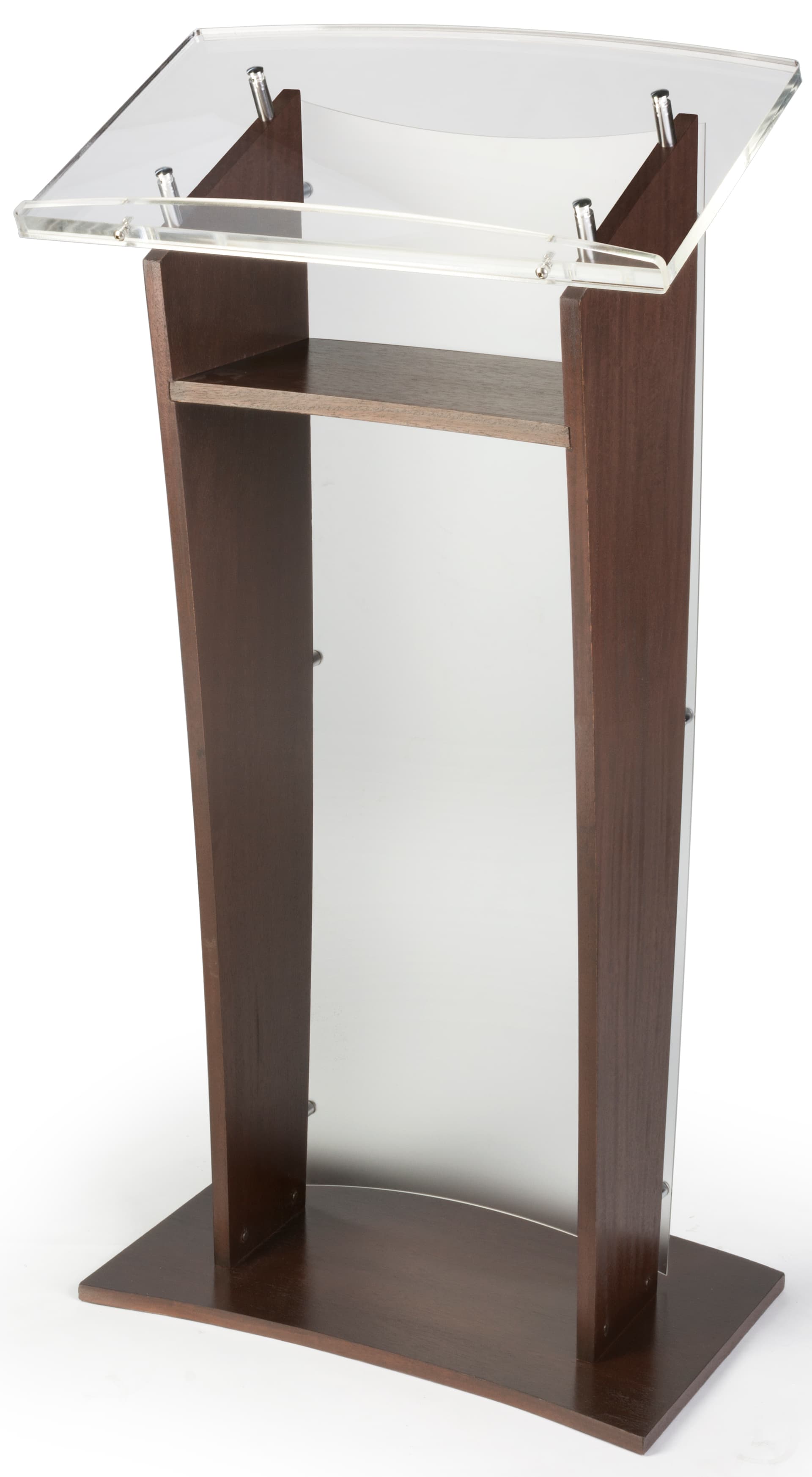 Suitable Frosted Acrylic and Wood Podium