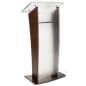 Wood Podium w/ Frosted Acrylic Front Panel & Reading Surface