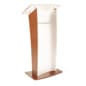 Wood Podium w/ Frosted Acrylic Front Panel & Reading Surface