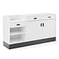 Sales Counter Configuration, Two Components, Locking Drawers and Storage