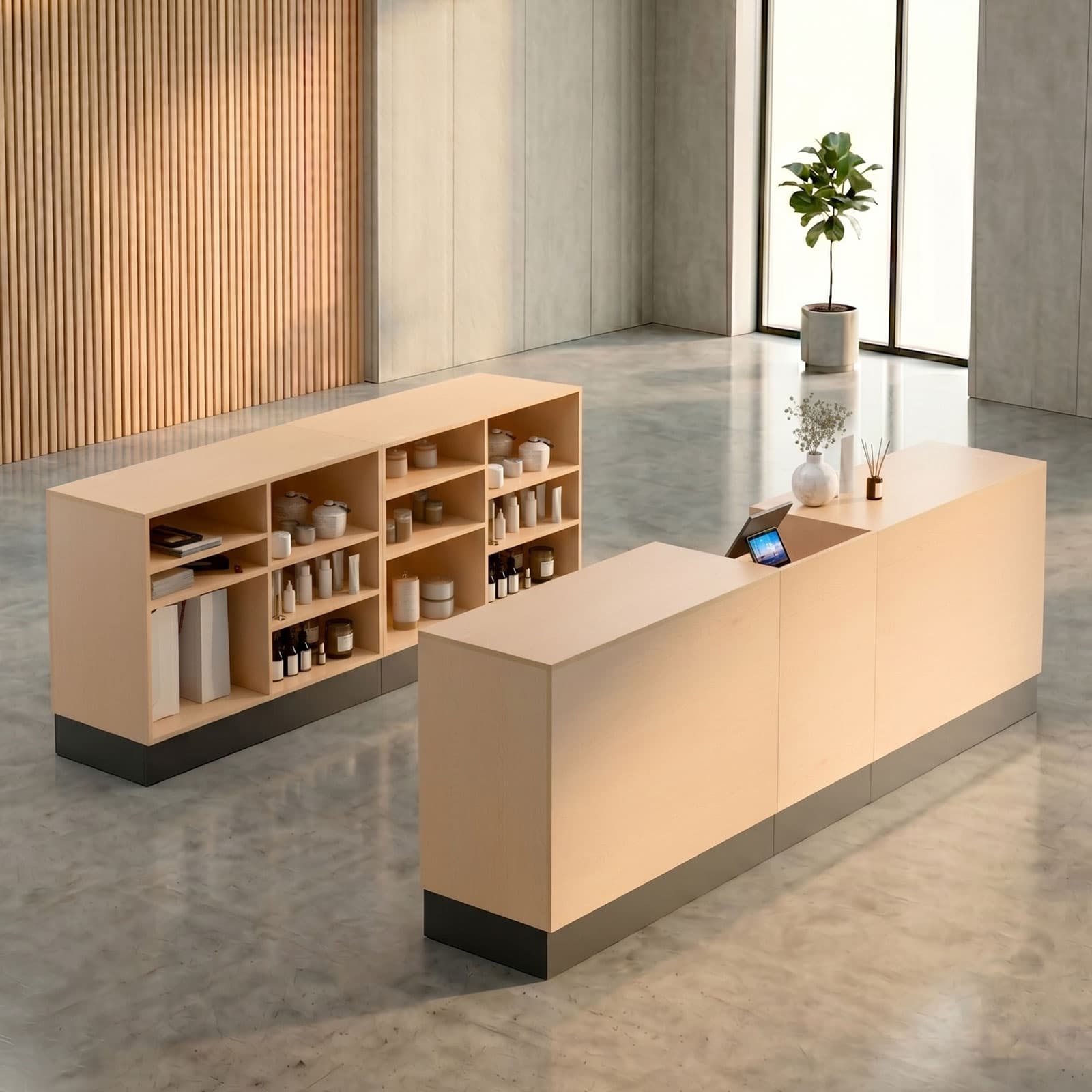 3-piece cash wrap provides a central command center inside your store