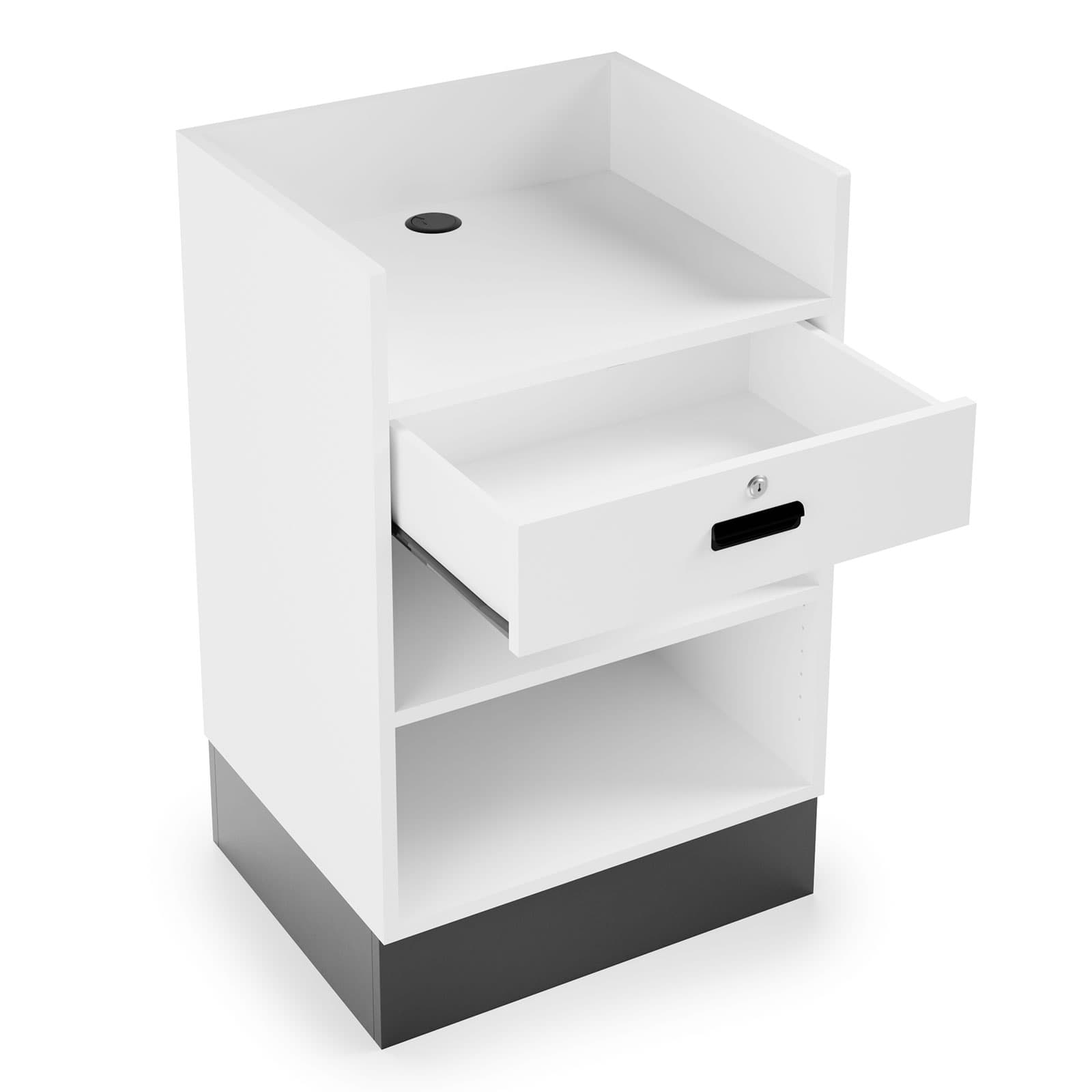 3-piece cash wrap comes with a pos register stand
