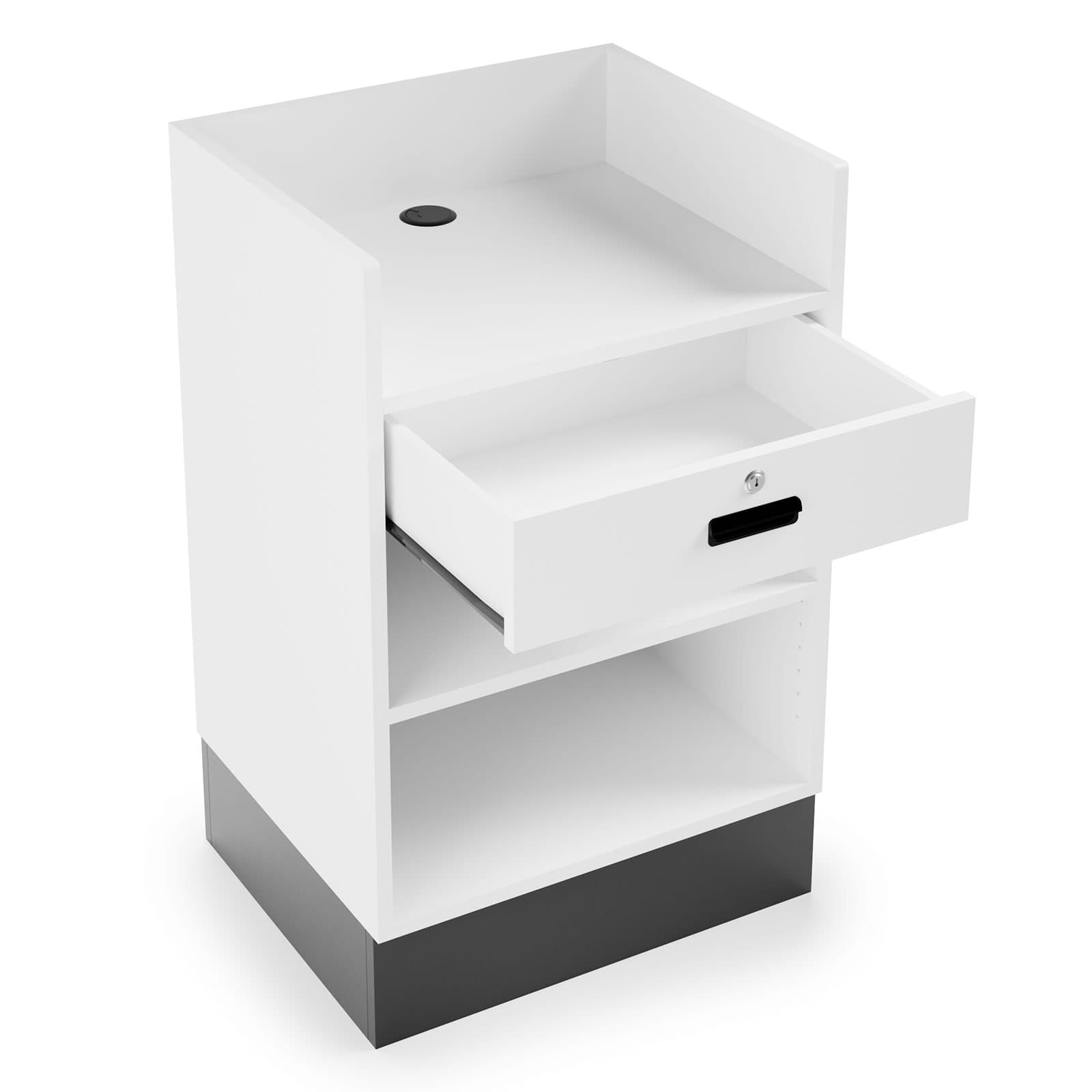 4-piece cash wrap includes a 24 inch wide checkout station
