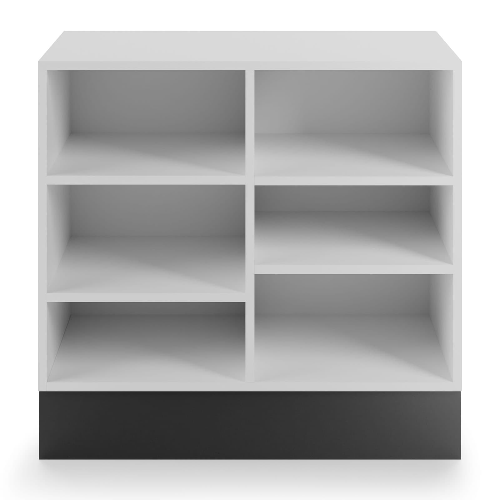 ADA-compliant sales counter comes with fully adjustable shelves