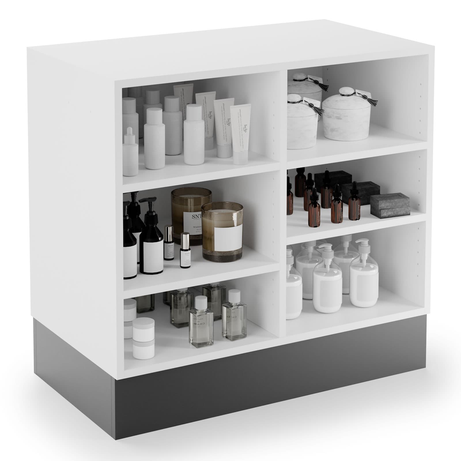 ADA-compliant sales counter offers plenty of storage area in the rear