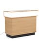47" Cash Wrap w/ Adjustable Shelf, LED Lighting, and Pull-Out Drawer - Maple