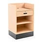 24" Register Stand, Recessed Ledge Top, Locking Drawer