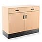 48" Sales Counter, Flat Tabletop, Rear Drawers and Storage, Lockable