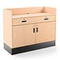 48" Sales Counter, Recessed Ledge Top, Locking Storage