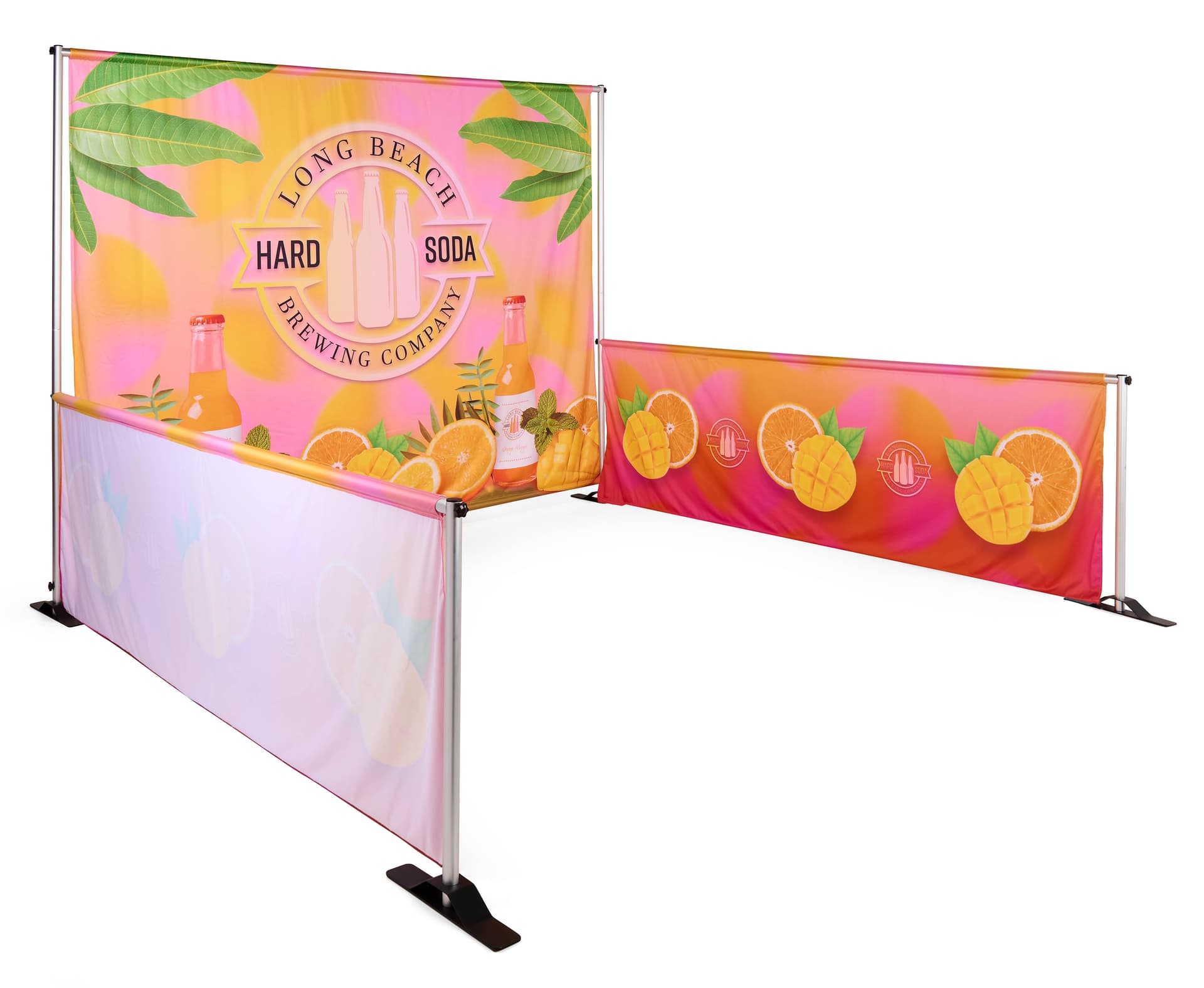 Replacement graphics for D10FBKSCPR trade show backdrop with pole pockets 