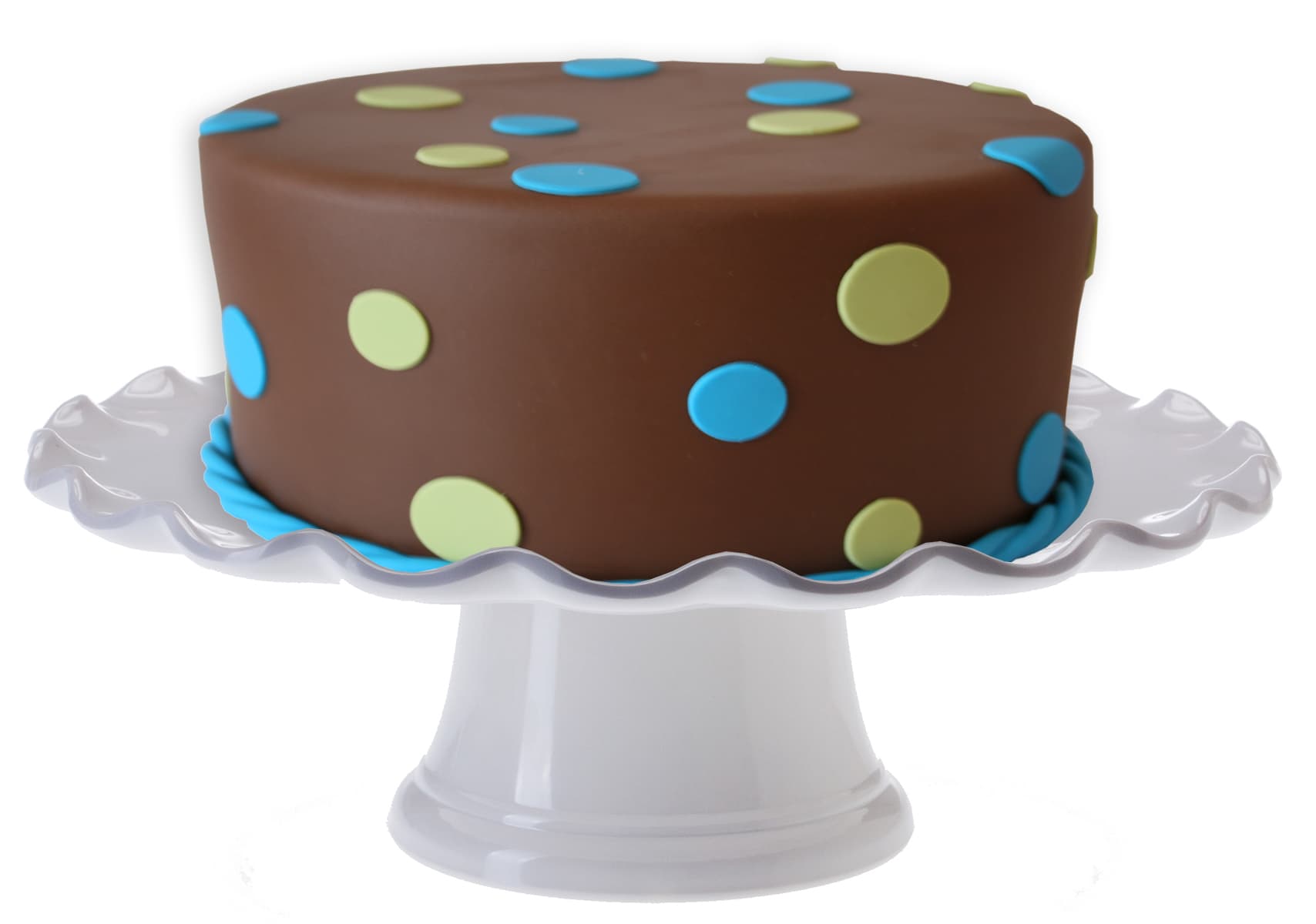 13” White Cake Stand with Dome 