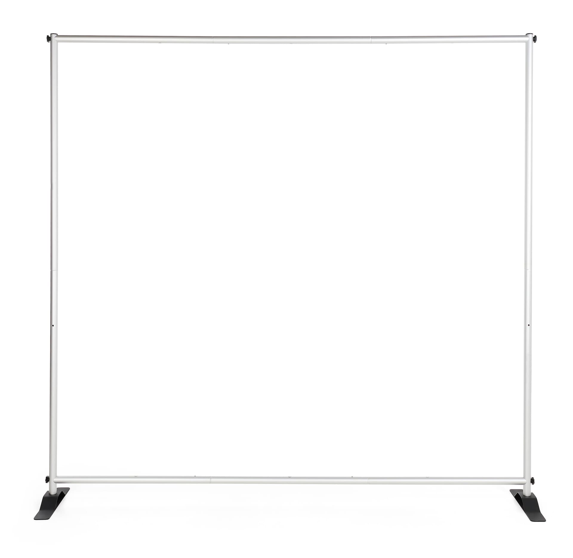 Back drop banner with easy to assemble frame 