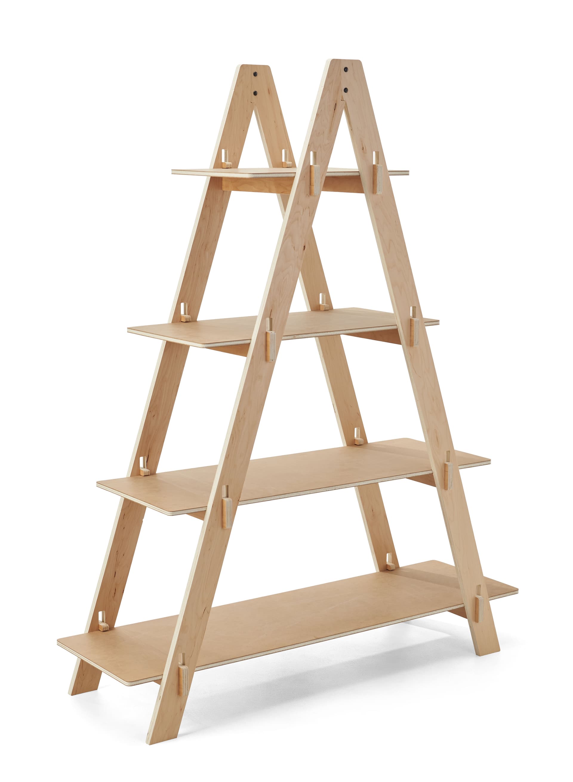 A-frame shelf with 4 separate elevations to display stock