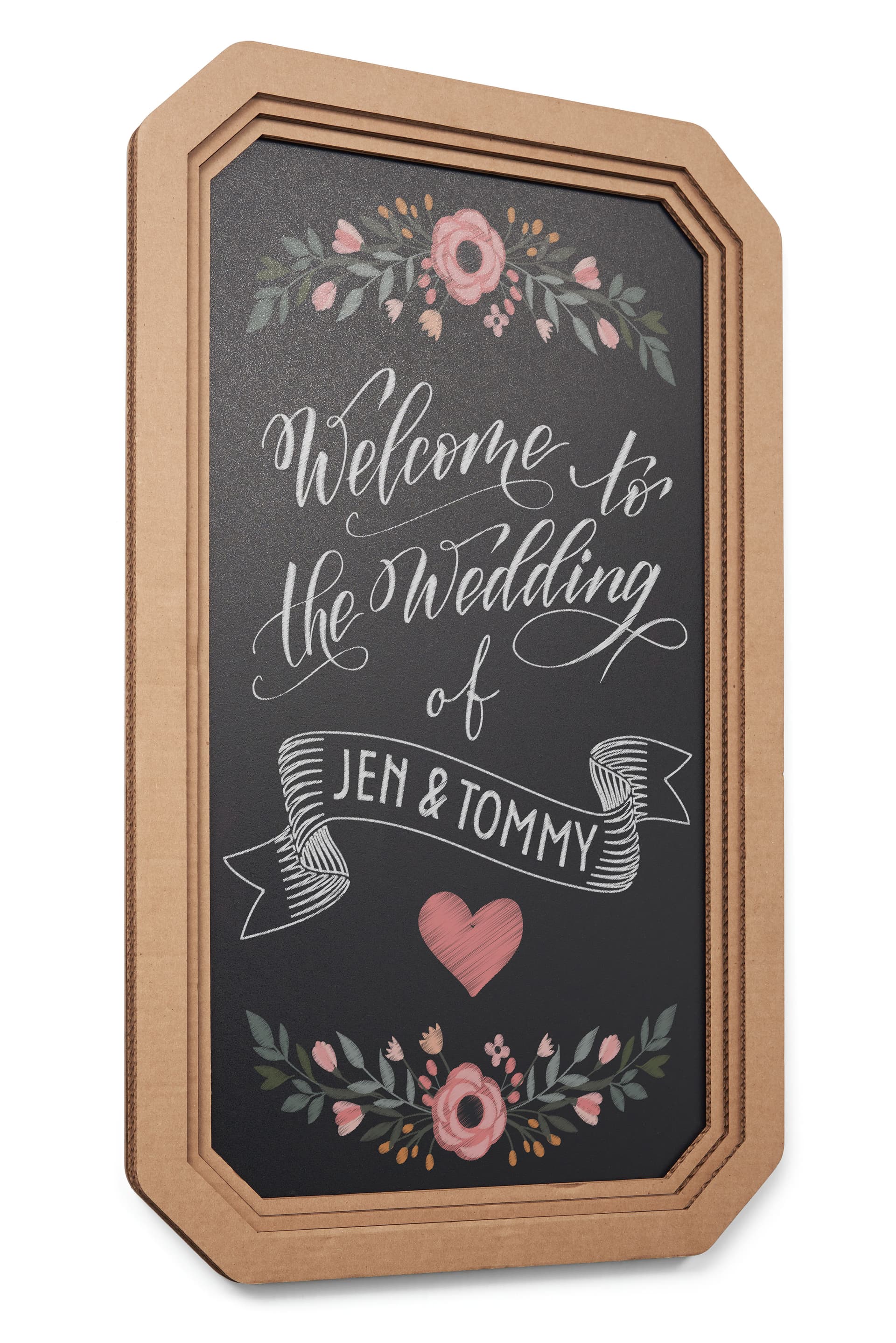 Small framed chalkboard sign with modern design 