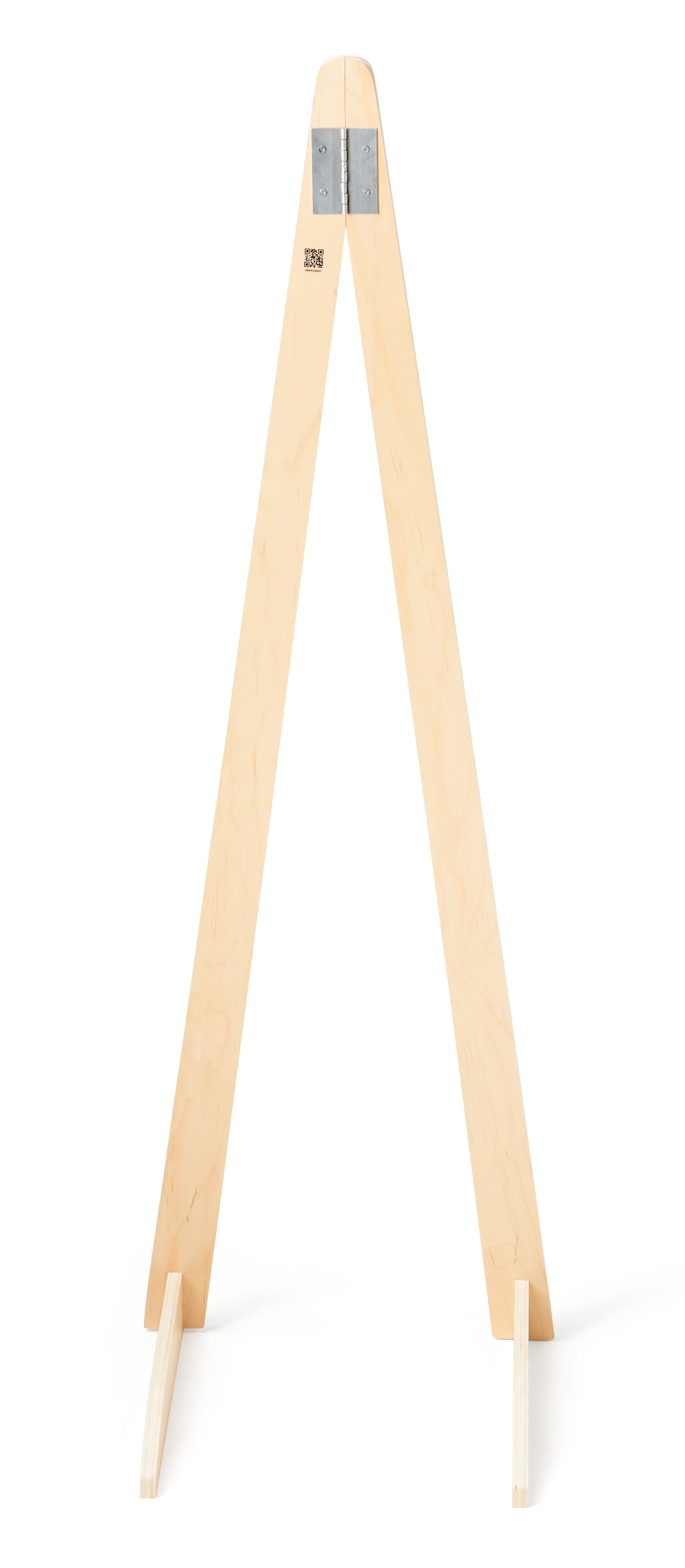 Folding display easel for floor standing placement 
