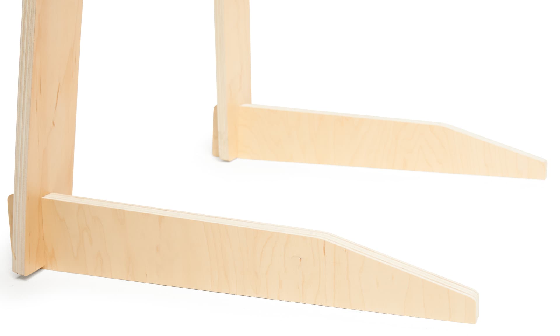 Folding display easel with durable interlocking legs 