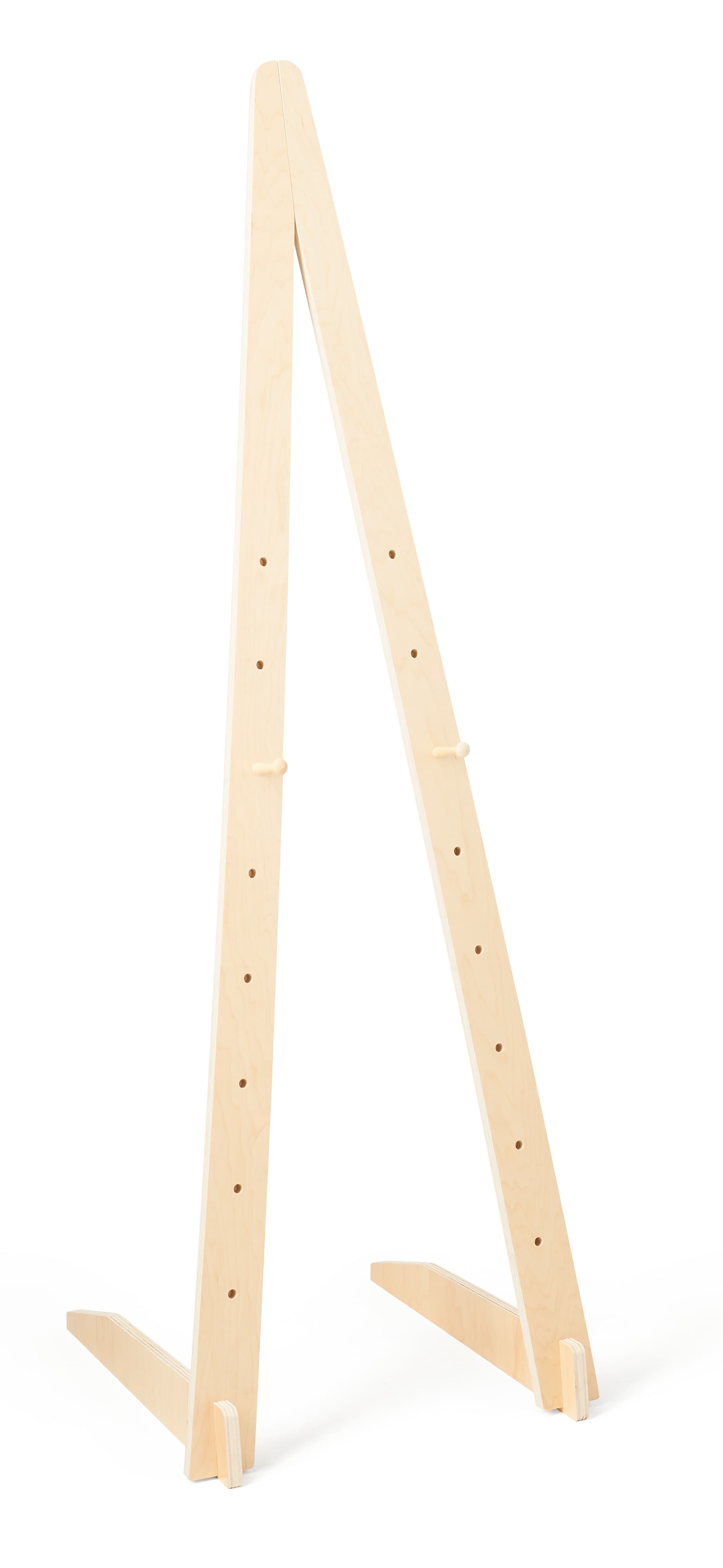 Folding display easel with lightweight poplar wood construction 