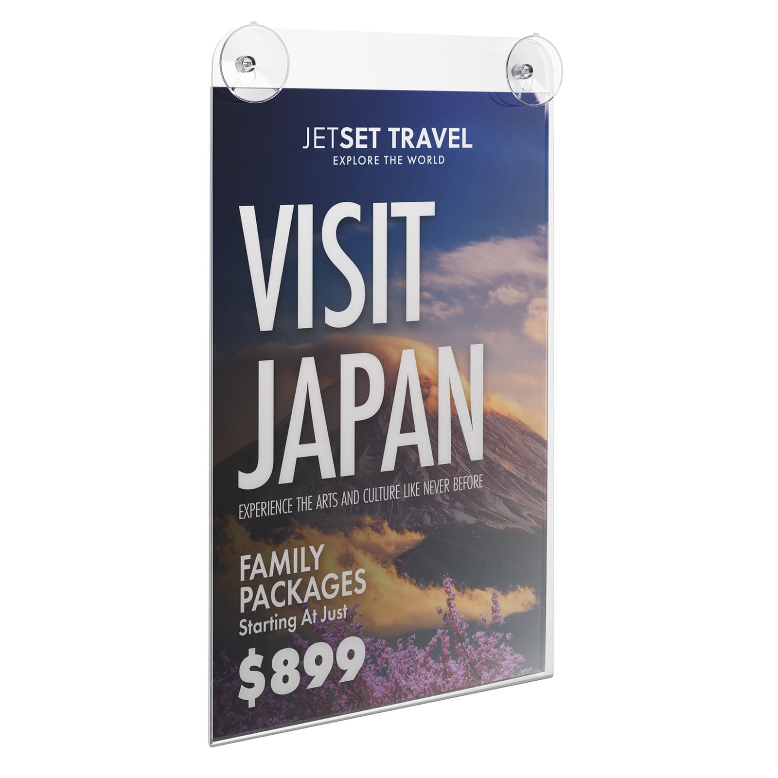 glass mount sign holder is also double-sided
