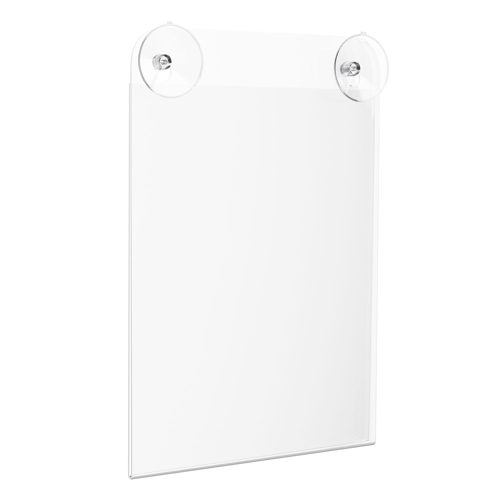 Glass mount sign holder features a heat-formed finished product
