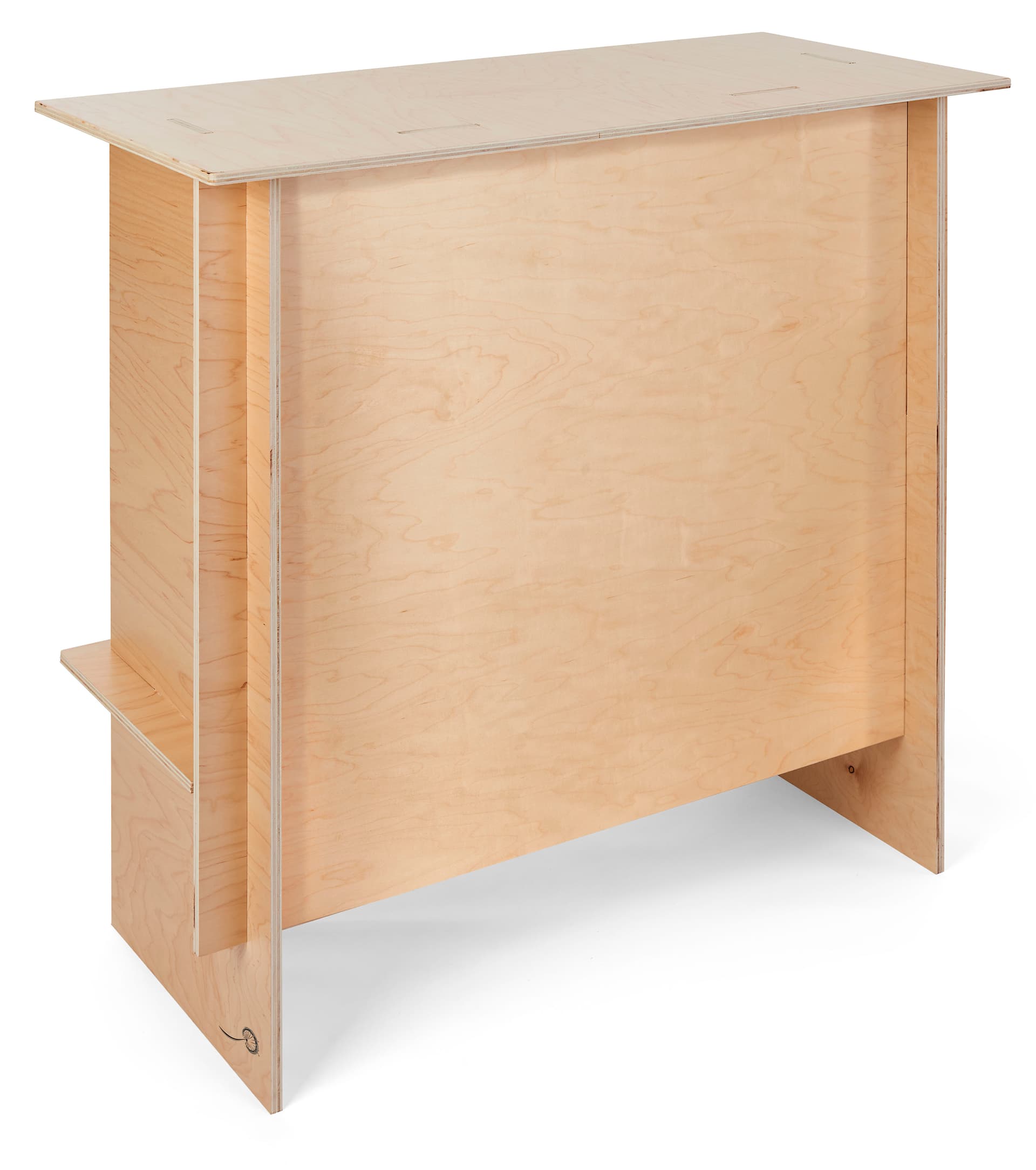 Portable wooden sales counter with minimal and modern design