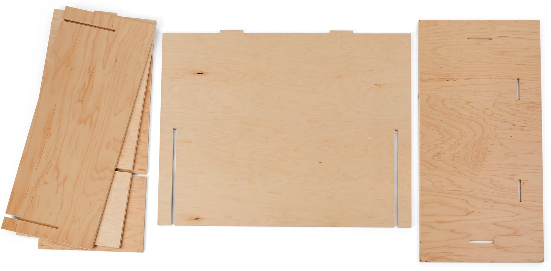 Portable wooden sales counter with lightweight construction 