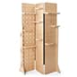 47.5 x 68 Pegboard Shelving Display, Floor Standing, Collapsible Design - Natural