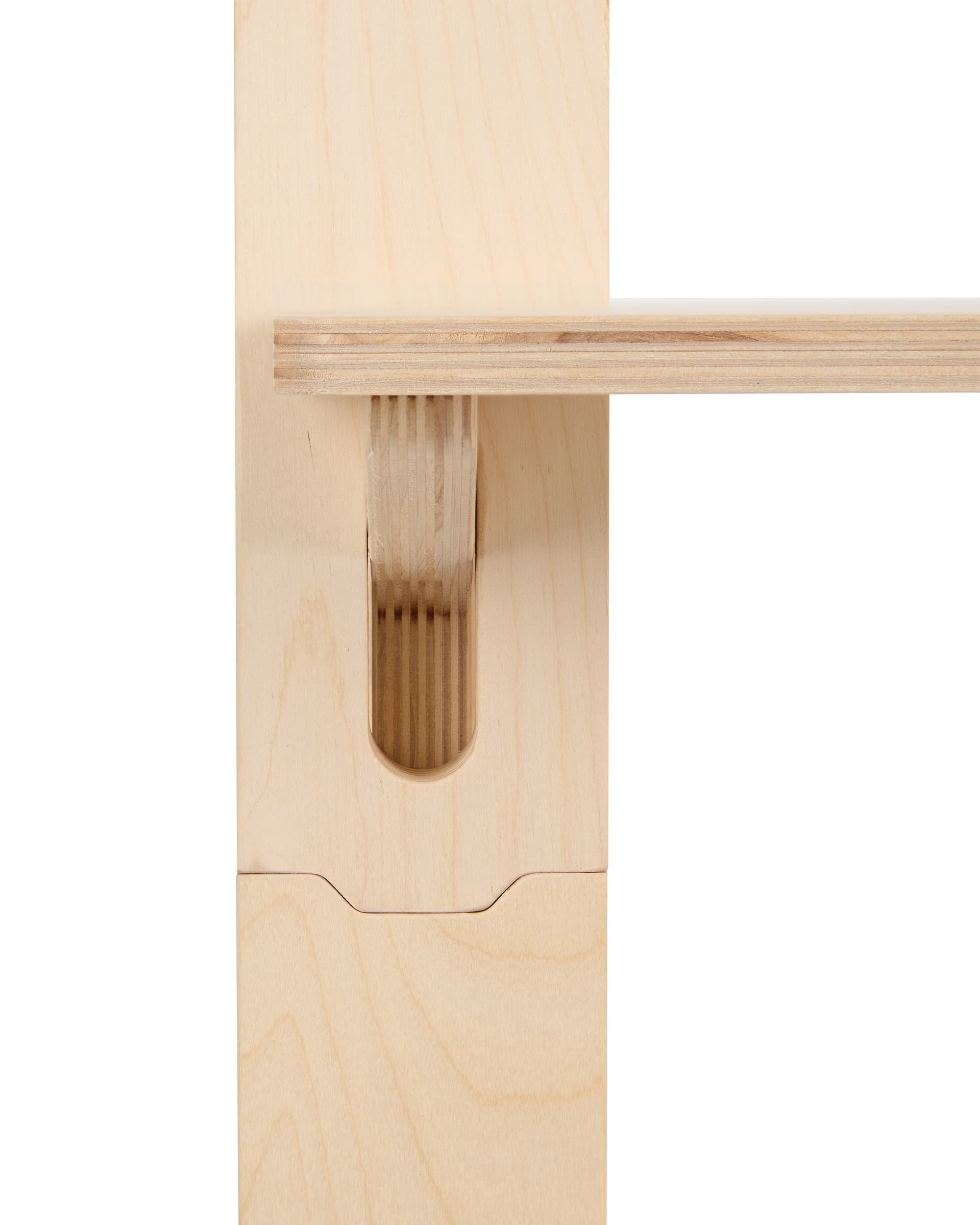 Wood freestanding shelving unit with 33 pound unit weight